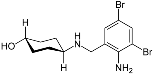 Ambrolytic (Ambroxol Hydrochloride) packaging or tablets