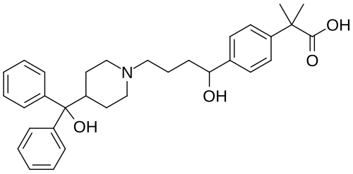 Telfast (Fexofenadine Hydrochloride) packaging or tablets